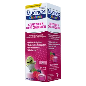 Children's Stuffy Nose & Chest Congestion Liquid, Very Berry Flavor - packshot rightside