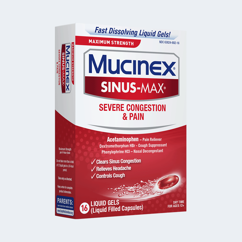 Sinus-Max® Liquid Gels | Severe Congestion & Pain | Mucinex® – Mucinex USA