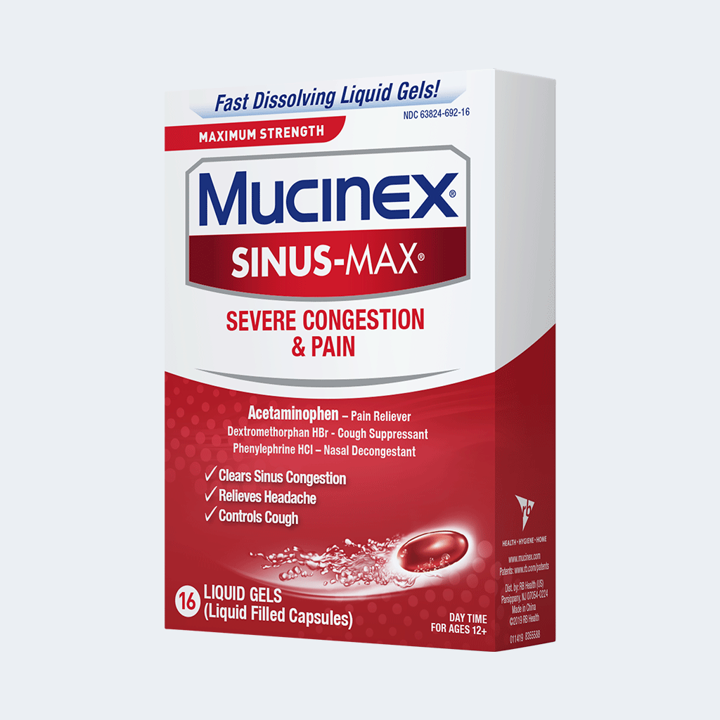 Sinus-Max® Liquid Gels | Severe Congestion & Pain | Mucinex® – Mucinex USA