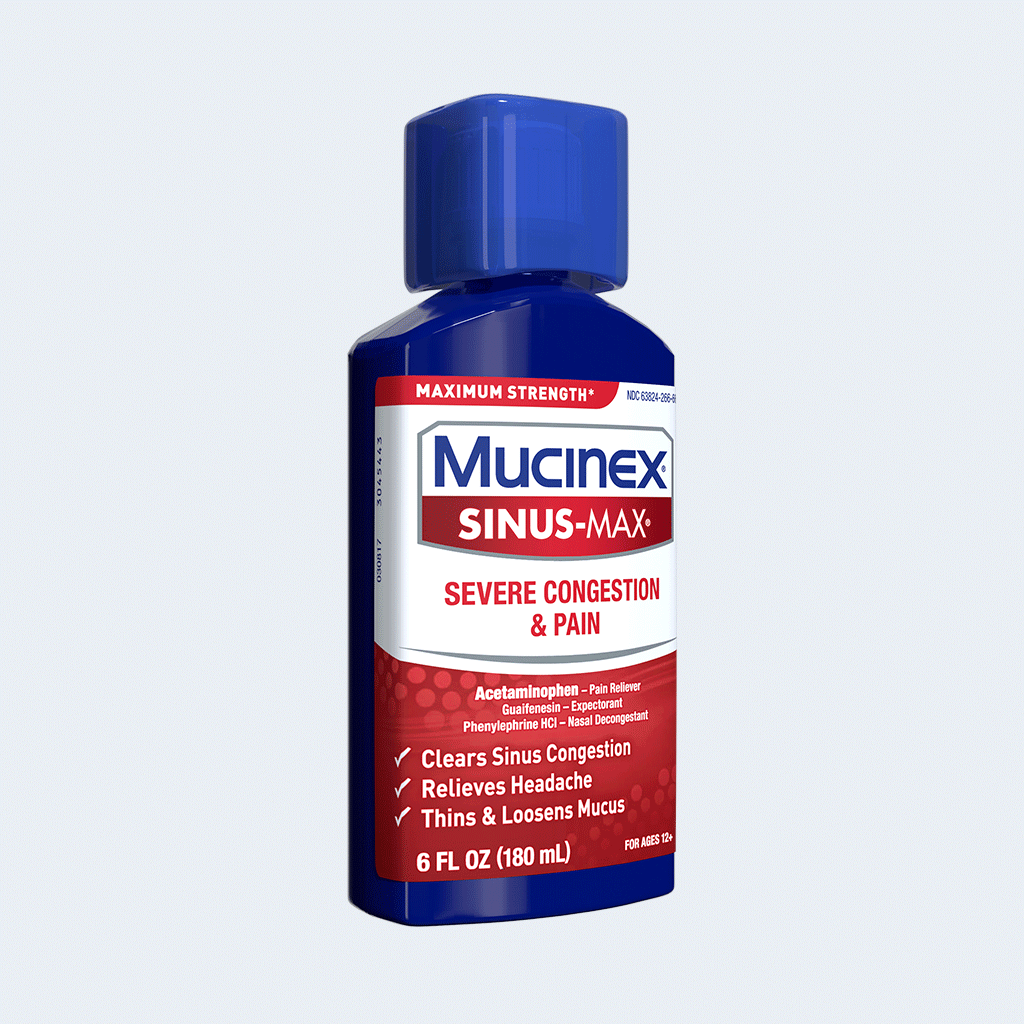 Mucinex® Sinus-Max® Liquid | Max Strength Congestion & Pain – Mucinex USA