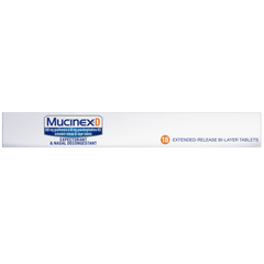 MUCINEX D – Max Strength 18 Tablets top side