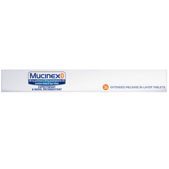 MUCINEX D – Max Strength 36 Tablets top side