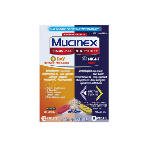 Maximum Strength Mucinex Sinus-Max Day & Nightshift Caplets