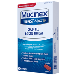 Maximum Strength Mucinex® Fast-Max® Cold, Flu & Sore Throat Caplets - Right