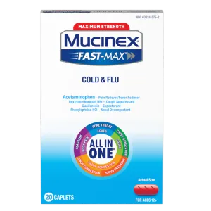 Maximum Strength Mucinex® Fast-Max® Cold & Flu Caplets