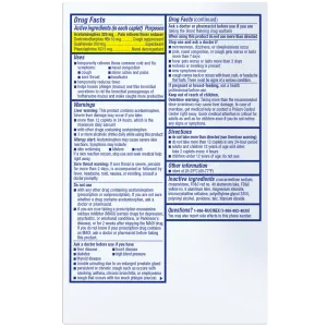 Maximum Strength Mucinex® Fast-Max® Cold, Flu & Sore Throat Caplets drug facts and ingredients list