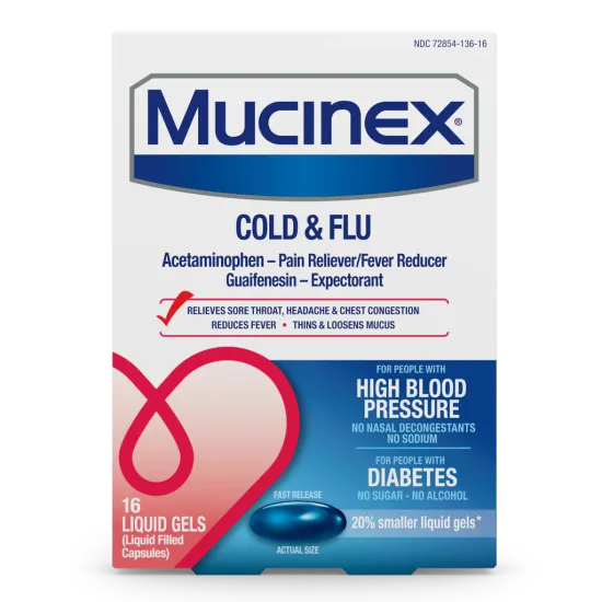 Mucinex® Cold & Flu Fast-Release Liquid Gels