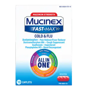 Maximum Strength Mucinex® Fast-Max® Cold & Flu Caplets