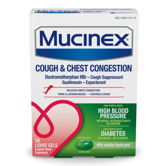 Mucinex® Cough & Chest Congestion Fast-Release Liquid Gels