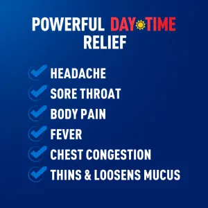 Mucinex® Rapid Clear® DayTime Pain, Headache & Mucus congestion + NightTime headache, cough & fever Caplets